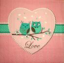 082 Eulen - 3-lagig - CS - 22x22cm
